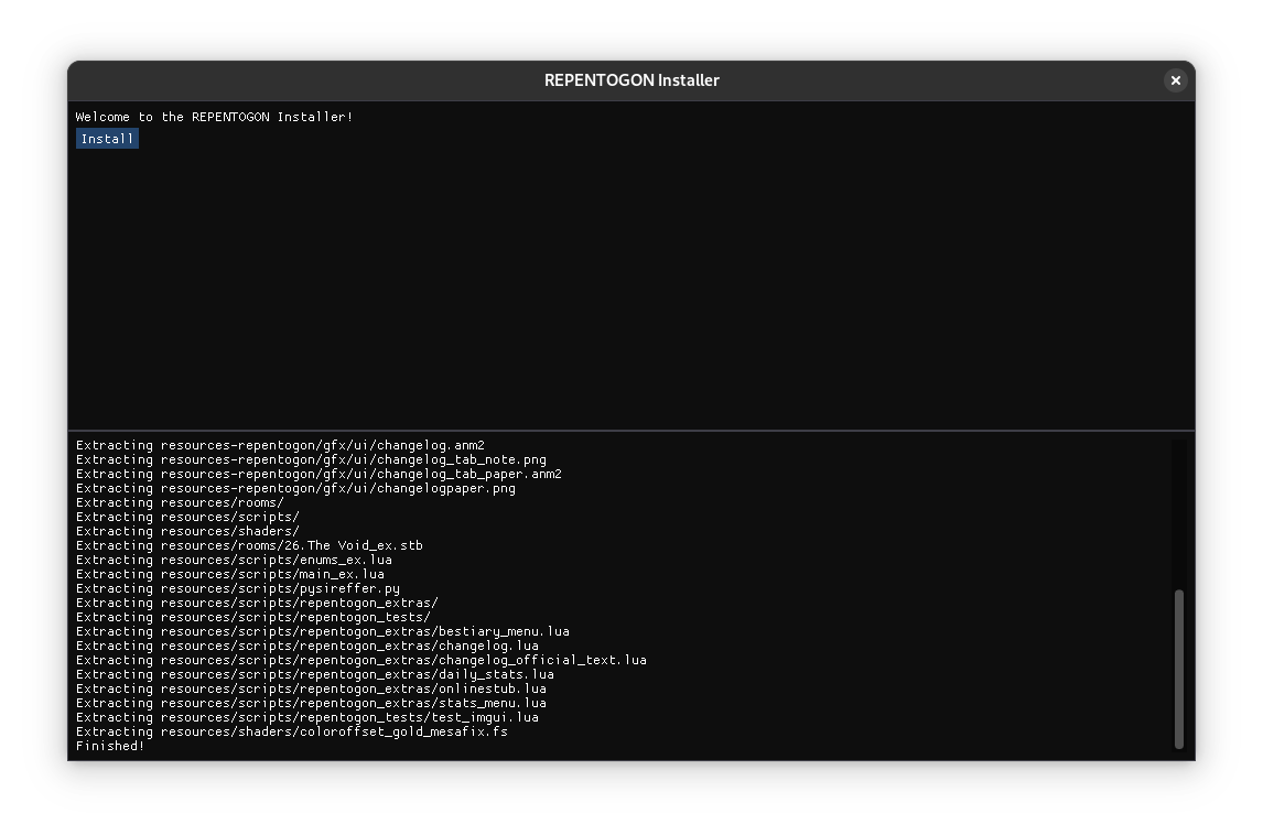 A successful installation