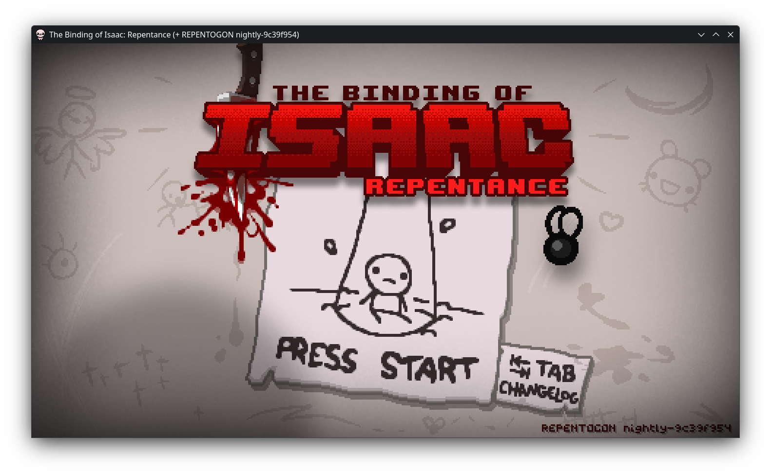 Screenshot of the properly installed REPENTOGON